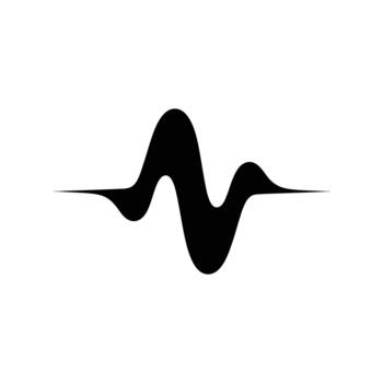 Black Abstract Waveform Isolated on White Background for Creative Design Use vector
