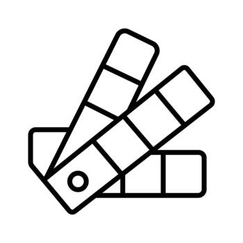 Color Palette Swatch Guide Line Icon for Design and Printing Projects vector