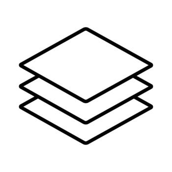 Layers Icon for Graphic Design and Digital Art Software vector