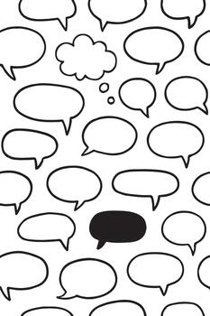 Hand drawn speech and thought bubbles pattern vector