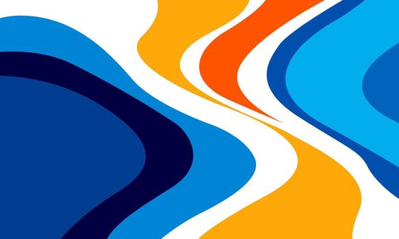 Abstract Colorful Wavy Lines Background Design. vector