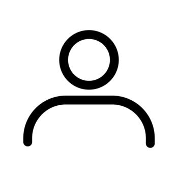 Anonymous user profile or account icon. Simple human silhouette torso and head. Person generic avatar outline graphic. vector