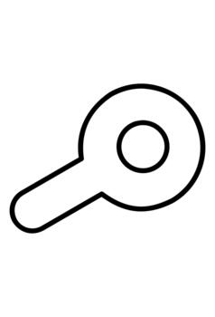 Magnifying glass or search tool outline. Isolated minimal glass for detection. Enlargement zoom lens simple graphic. vector