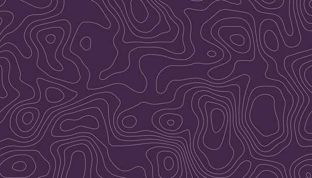 Purple Topographic Map Abstract Line Pattern Background vector