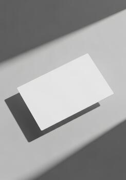 Blank Business Card Mockup with Shadow photo
