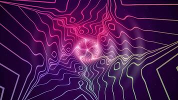 trogen lysande psychedelic visuell slinga bakgrund animation. video