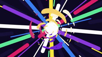 Dynamic Colorful Abstract Lines Radial Burst Animation Loop. video