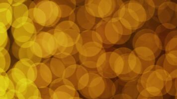 morbido d'oro bokeh luci in movimento delicatamente nel un' sfocato astratto stile, la creazione di un' caldo e elegante atmosfera Perfetto per festivo o lusso sfondi video