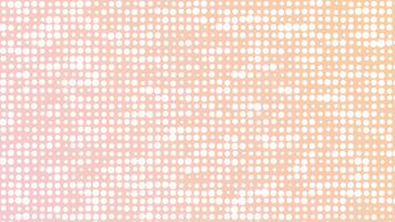 livlig teknologi bakgrund med en rutnät av vit prickar blinkning och pulserande över rosa-orange lutning, skapande en modern, abstrakt digital animering med trogen data känna video