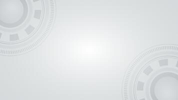 en teknikinspirerad cirkulär rörelse bakgrund med mjuk grå toner. dess rena, modern se gör den perfekt för några presentation, affisch, eller grafisk tema runt om teknologi och innovation. video