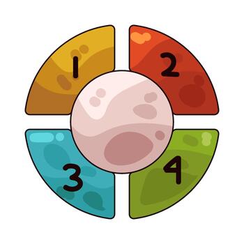 Infographic Template with Numbers and Circle vector