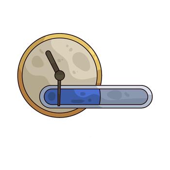 reloj y cargando bar vector