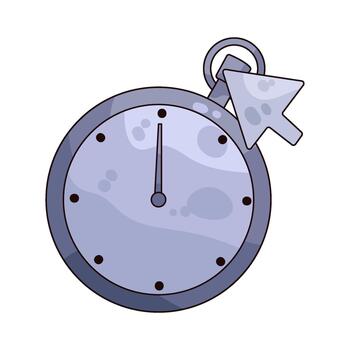 Clock with Cursor vector
