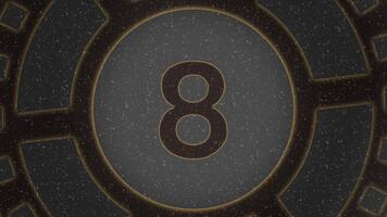 Analog Countdown. VCR Frame and Glitch Effect. 10 Second Opener overlay video