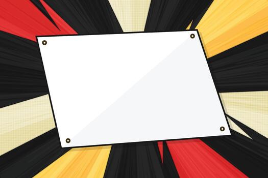 Retro Comic Burst Pattern Background with Blank Box and Halftone Texture vector