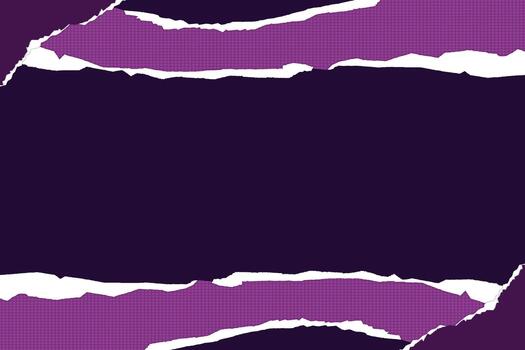 Purple Torn Paper Background with White Edges and Halftone Texture vector
