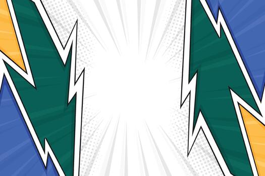 resumen retro cómic marco estilo antecedentes con diagonal relámpago formas y trama de semitonos efecto vector