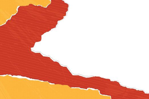 Abstract Yellow and Red Ripped Paper Layers Texture Background vector