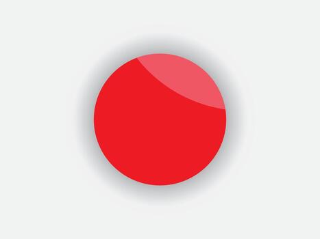Flat design of red circle on white background vector