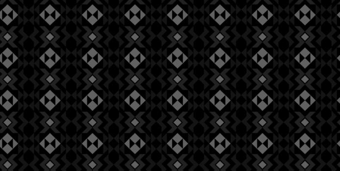 Dark Monochrome Geometric Pattern with Varying Diamond and Zigzag Shapes vector