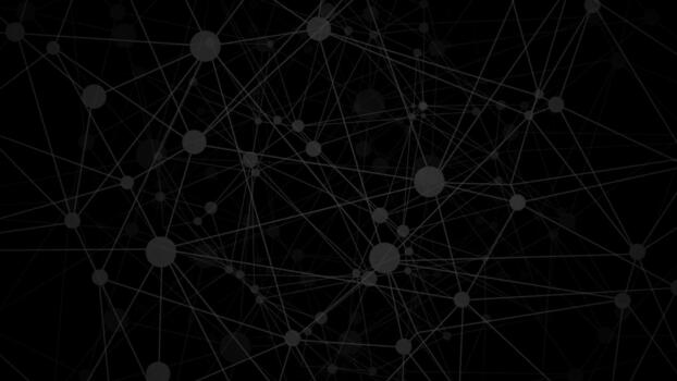 Dark Network Connections Background with Abstract Nodes vector