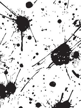 Abstract Ink Splatter Monochrome Texture Background vector