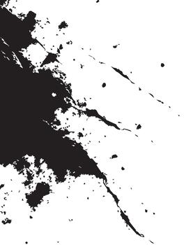 Dynamic Black Ink Splatter Abstract Art Texture for Design Projects vector