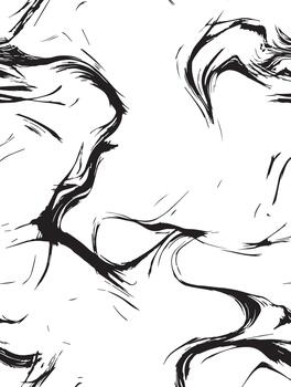 Abstract Black Ink Swirls Monochrome Pattern Texture vector