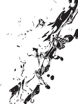 resumen negro y blanco tinta chapoteo artístico textura para diseño proyectos vector