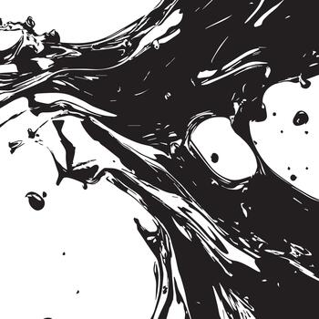 Monochrome Ink Splatter Abstract Art Background Texture for Design Projects vector