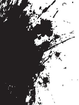 Black Ink Splatter Abstract Background Texture for Design vector