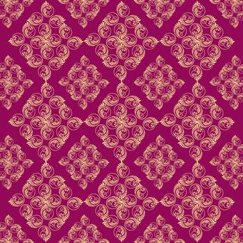Draw ancient Thai patterns and continue them into fabric patterns using pheasants. vector