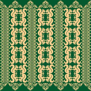 Natural meadow flowers continuous pattern layout vector