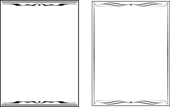 a set of vintage frames design, cover art and certificates, clipart on a white background, retro style with ardeco elements art vector