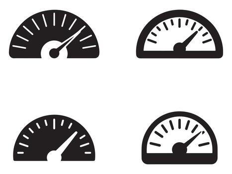 conjunto de nivel calibre íconos presentando un distintivo silueta estilo para industrial y técnico aplicaciones silueta vector