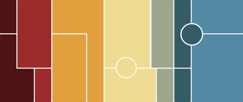 Modern Color Block Bento Grid Minimal Rounded Shape Pattern vector