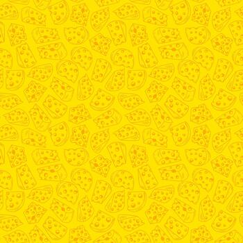 Cheese doodle pattern background. Seamless pattern of cheese doodle illustration background. Cheese design. Cheese style pattern. Cheese illustration pattern. Mozarella illustration background. vector