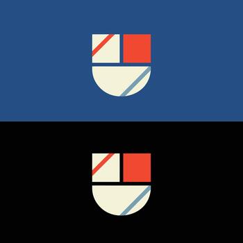 Abstract geometric logo design with modern shapes for company branding and visual identity use case vector