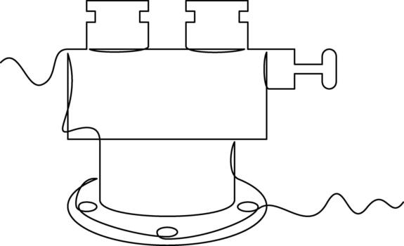 uno línea Arte dos camino entrada conexión ilustración. línea arte, uno continuo línea, simple, mano dibujado y bosquejo estilo. para iconos, símbolos, señales o logos vector