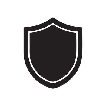 Secure Icon Shield Design with Gradation for Safety and Protection vector