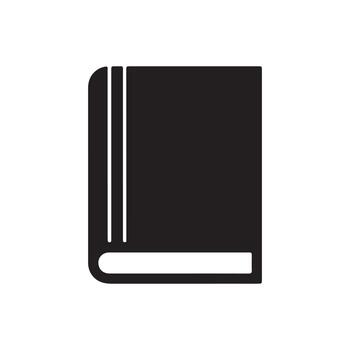 A minimalist black and white illustration of an open book, symbolizing knowledge and learning vector