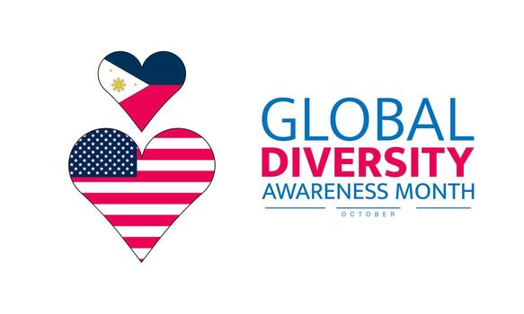 During Global Diversity Awareness Month Lets Recognize the Value of Diverse Voices Promote Equality and Inclusion and Foster a World Where Every Culture and Perspective Is Respected vector