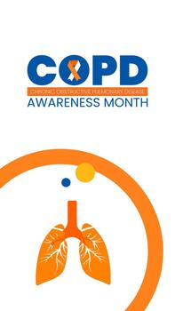 COPD Awareness Month Encourages Communities to Learn About Prevention Early Detection Breathing Exercises and Lifestyle Changes That Support People Living With Chronic Lung Conditions vector