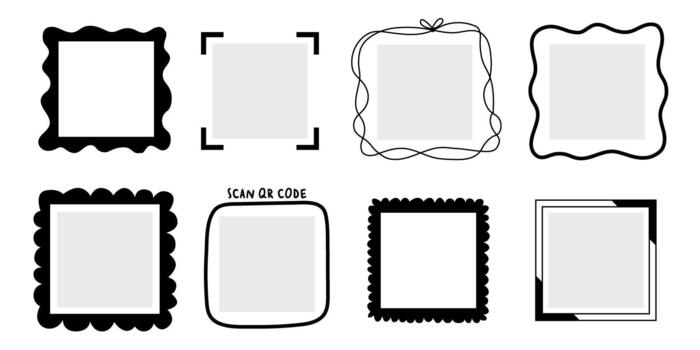 Qr Code with Scan Me Frame vector