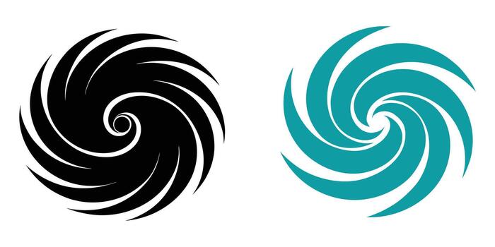 Swirling vortex design elements for creative projects vector