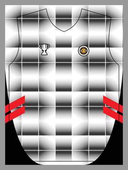 Customizable Soccer Jersey Template with Checkered Gradient Design vector