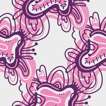 Seamless pattern with abstract doodle ornaments vector