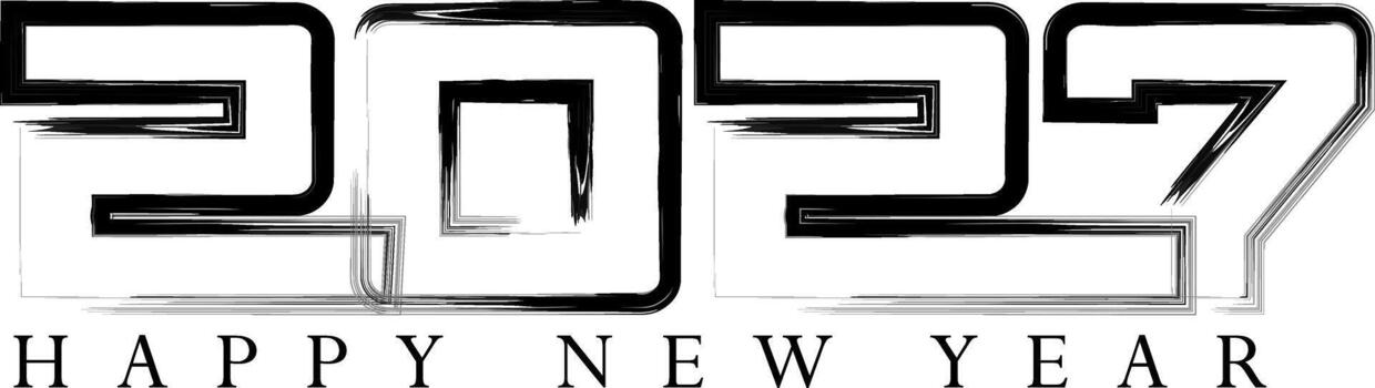 contento nuevo año 2027 con resumen texto y artístico representación vector