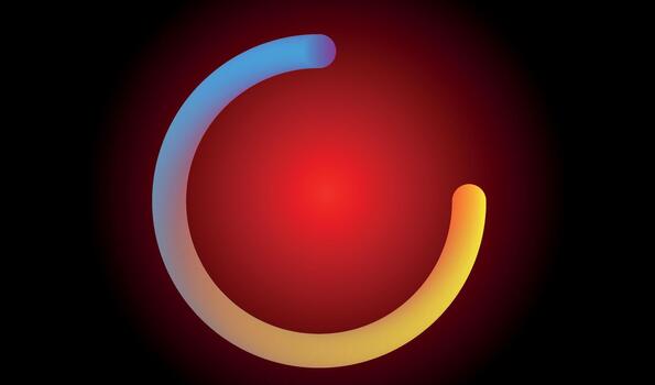 Abstract gradient letter c on a dark red background vector