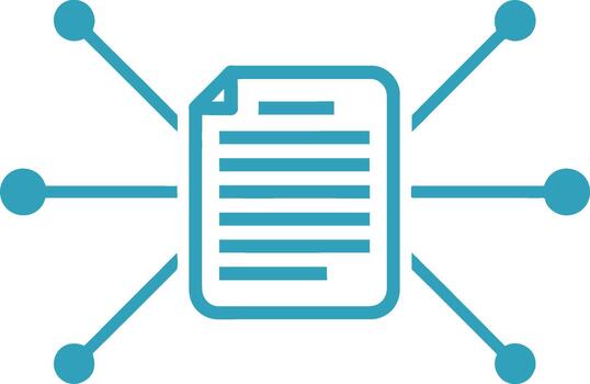 ilustración de documento compartiendo red, archivo compartiendo y transferir vector